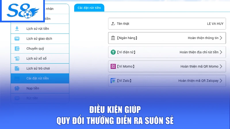 Điều kiện giúp quy đổi thưởng diễn ra suôn sẻ