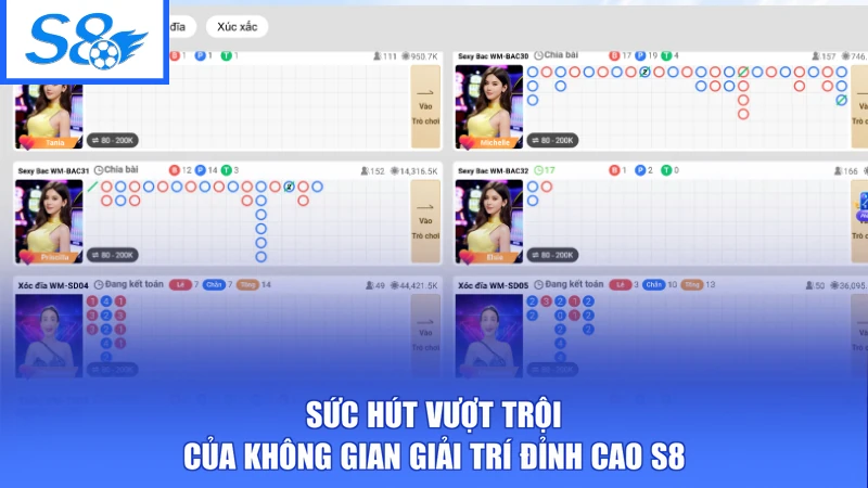 Casino S8 3 Sức hút vượt trội của không gian giải trí đỉnh cao S8