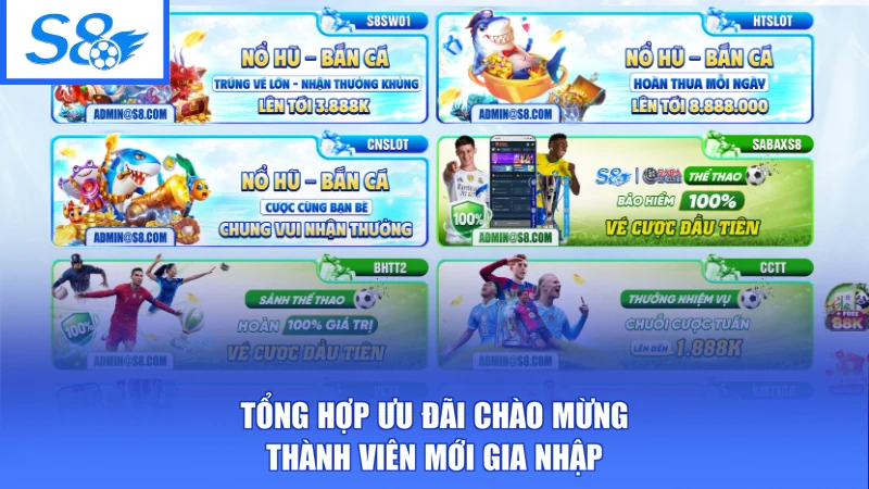 Khuyến Mãi S8 2 Tổng hợp ưu đãi chào mừng thành viên mới gia nhập